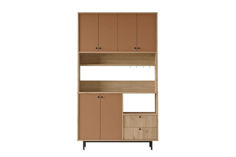 Donae Highboard, Ek/Röd
