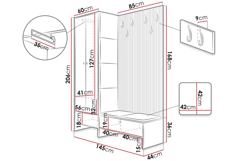 Dunvegan Highboard Green - Products - Förvaring - Skåp - Förvaringsskåp