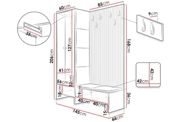 Dunvegan Highboard Grey - Products - Förvaring - Skåp - Förvaringsskåp