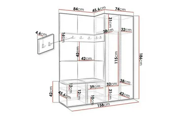 Dunvegan Highboard White - Products - Förvaring - Skåp - Förvaringsskåp