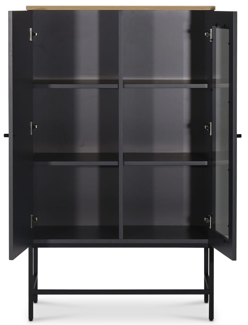 Edge skåp i Ek / Grå högtryckslaminat (HPL), grå