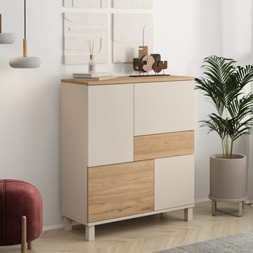 Aldarte Multifunktionsskåp 87,2x101,1x35 cm - Sand och ek - Products - Förvaring - Skåp - Förvaringsskåp