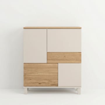 Aldarte Multifunktionsskåp 87,2x101,1x35 cm - Sand och ek - Products - Förvaring - Skåp - Förvaringsskåp