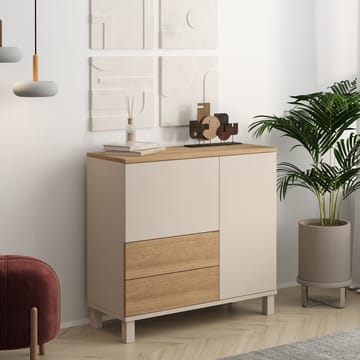 Aldarte Multifunktionsskåp 87,2x82,4x35 cm - Sand och ek - Products - Förvaring - Skåp - Förvaringsskåp