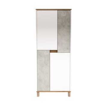 Avero Multifunktionsskåp 69,7x175x40 cm - Vit / Ek / Grå - Products - Förvaring - Skåp - Förvaringsskåp