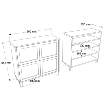 Dune Skoskåp 90x85,2x35 cm - Ek - Products - Förvaring - Skåp - Förvaringsskåp