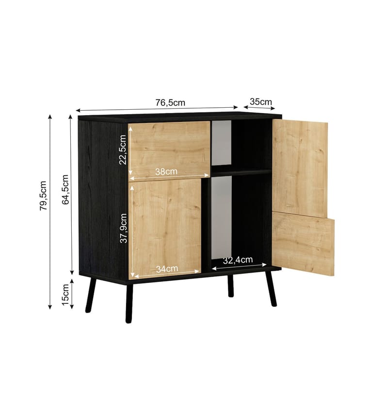 Zelvo Skänk 79,5 cm - Products - Förvaring - Skåp - Förvaringsskåp