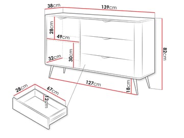 Forba Skänk 139 cm - vit - Products - Förvaring - Skåp - Barskåp