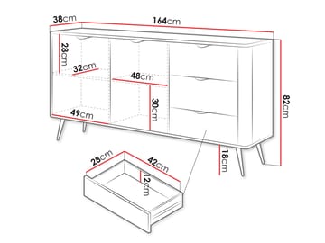 Forba Skänk 164 cm - vit - Products - Förvaring - Skåp - Barskåp