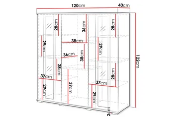 Gamal Highboard - Brun/Vit - Products - Förvaring - Förvaringsmöbler - Sideboard & skänk