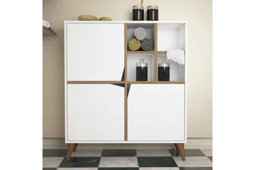 Hovdane Förvaringsskåp 100 cm - Vit/Brun - Products - Förvaring - Skåp - Förvaringsskåp