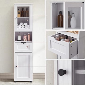 Jessica skåp - Vit - Vit - Products - Förvaring - Skåp - Vitrinskåp