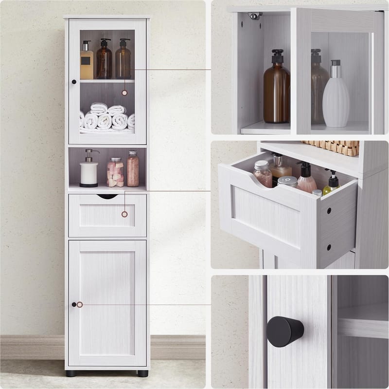 Jessica skåp - Vit - Vit - Products - Förvaring - Skåp - Vitrinskåp