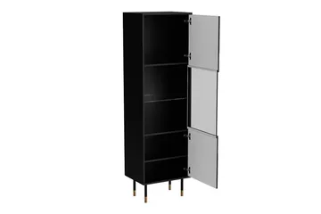 Juniskär Vitrinskåp 40 cm djup 54 cm bred 180 cm hög Mörkt Trä Glas - Svart - Products - Förvaring - Skåp - Vitrinskåp