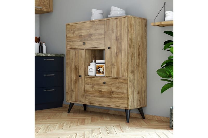 Mijdrekt Highboard 35x105 cm - Valnöt - Products - Förvaring - Skåp - Förvaringsskåp