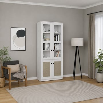 Mojon Vitrinskåp 80x190x37 cm - Vit - Products - Förvaring - Skåp - Vitrinskåp