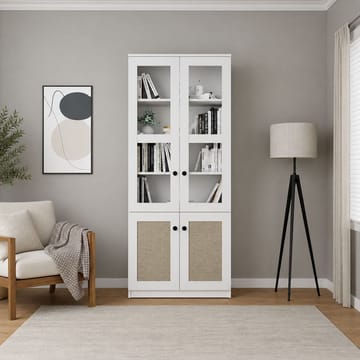 Mojon Vitrinskåp 80x190x37 cm - Vit - Products - Förvaring - Skåp - Vitrinskåp