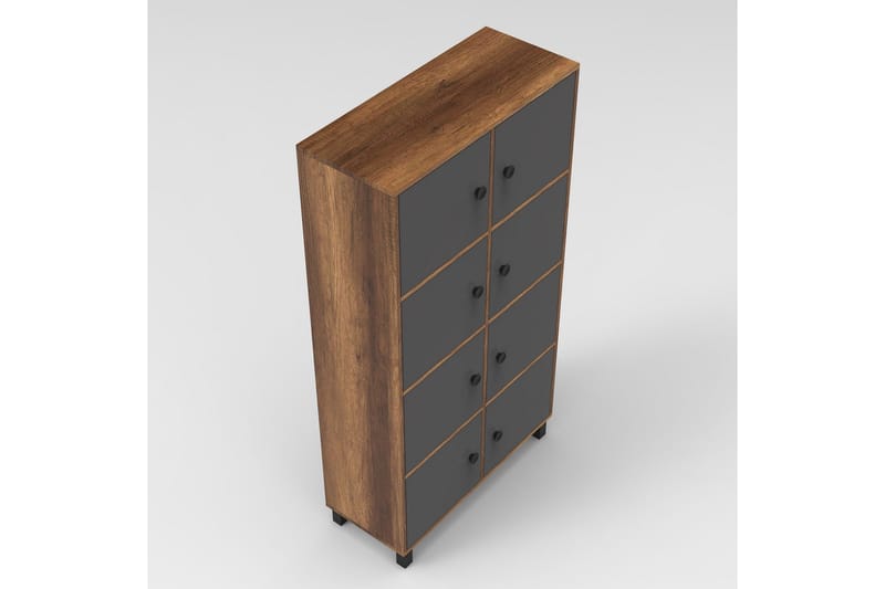 Numandro Highboard 40x96 cm - Teak/Antracit - Products - Förvaring - Skåp - Förvaringsskåp