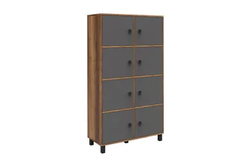Numandro Highboard 40x96 cm - Teak/Antracit - Products - Förvaring - Skåp - Förvaringsskåp