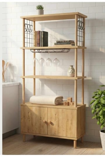 Ryrhyrdhonar Kökskåp 60x140x30 cm - Sapphire Oak - Products - Förvaring - Skåp - Förvaringsskåp
