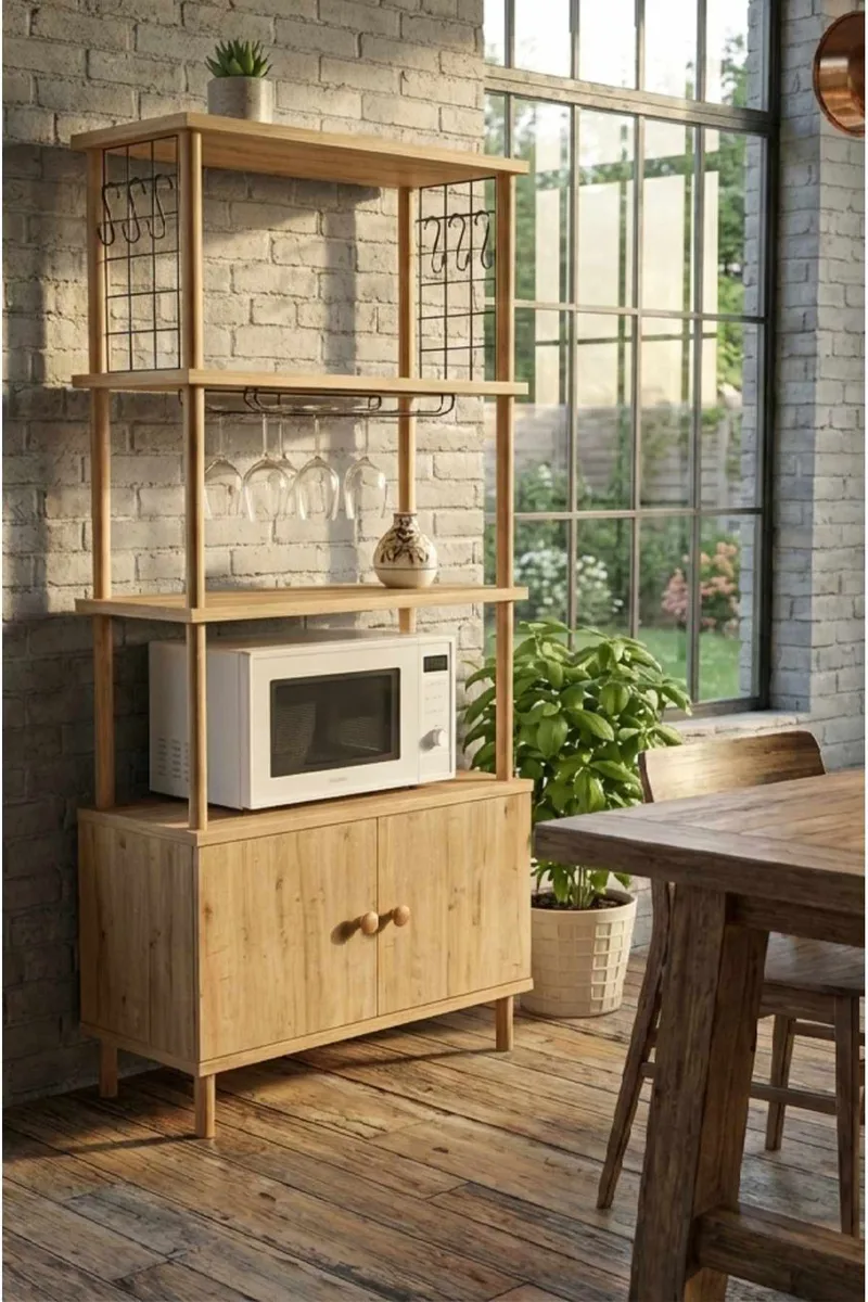 Ryrhyrdhonar Kökskåp 60x140x30 cm - Sapphire Oak - Products - Förvaring - Skåp - Förvaringsskåp