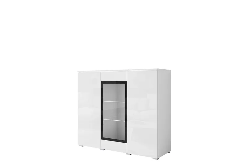 Sherie Vitrinskåp 120x104 cm - Vit - Products - Förvaring - Skåp - Vitrinskåp