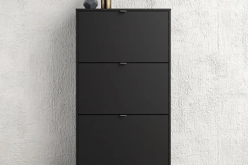 Shoey Skoskåp 3 Fack - Svart - Products - Förvaring - Skåp - Förvaringsskåp