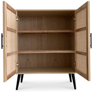 Skåp i rotting med svarta handtag - React - Ljus ek / Svart - Products - Förvaring - Skåp - Förvaringsskåp