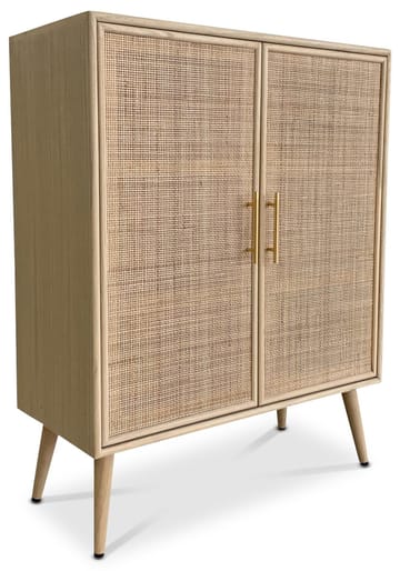 Skåp i trä och natur / rotting - React - Ljus ek / Mässing - Products - Förvaring - Skåp - Förvaringsskåp