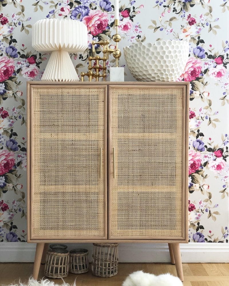 Skåp i trä och natur / rotting - React - Ljus ek / Mässing - Products - Förvaring - Skåp - Förvaringsskåp