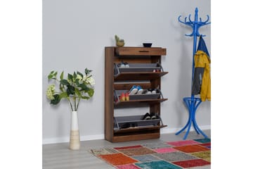 Skoskåp 75x128 cm - Valnöt - Products - Förvaring - Skåp - Förvaringsskåp