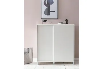 Skoskåp Wohnling melaminbelagd MDF, skjutdörrar, för 20 par Vit - Vit - Products - Förvaring - Skåp - Förvaringsskåp