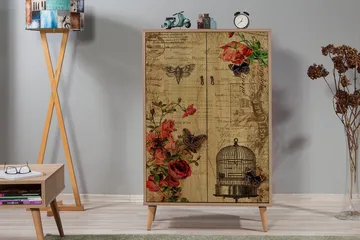 Vellavie Skåp 80 cm Vintage - Brun/Röd - Products - Förvaring - Skåp - Förvaringsskåp