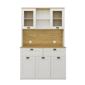 Asten Kaffestation 120x191,8x44 cm - Vit - Products - Förvaring - Skåp - Vitrinskåp