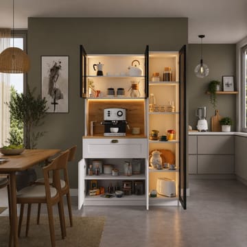 Kuro Kaffestation 120x191,8x44 cm - Vit - Products - Förvaring - Skåp - Vitrinskåp