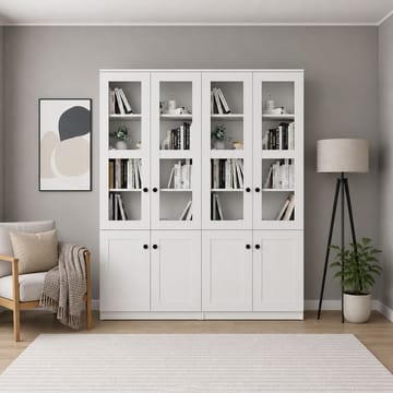 Mojon Vitrinskåp 160x190x37 cm - Vit - Products - Förvaring - Skåp - Vitrinskåp