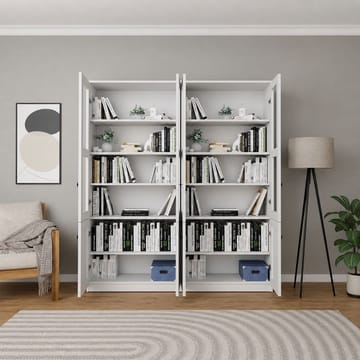 Mojon Vitrinskåp 160x190x37 cm - Vit - Products - Förvaring - Skåp - Vitrinskåp