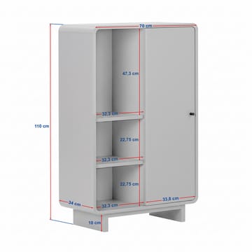 Wavio Multifunktionsskåp 70x110x34 cm - Sepet Oak - Products - Förvaring - Skåp - Förvaringsskåp