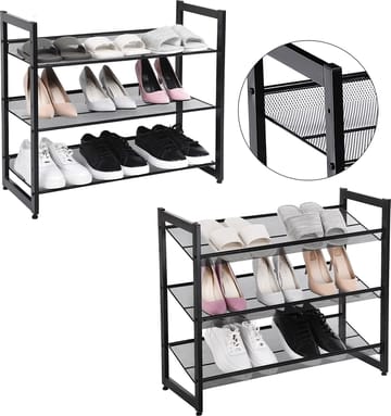 Sibel skohylla svart 74 x 62,5 cm - Svart - Products - Förvaring - Skoförvaring - Skohylla & skoställ