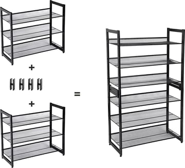 Sibel skohylla svart 74 x 62,5 cm - Svart - Products - Förvaring - Skoförvaring - Skohylla & skoställ