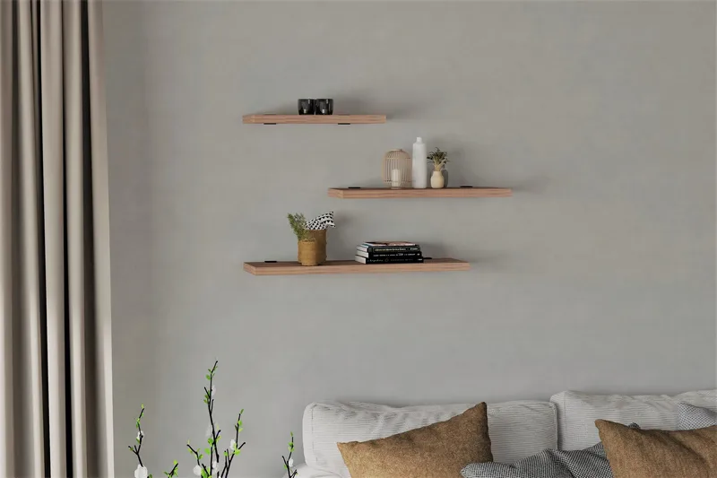 Cordin Vägghylla 2x30 cm 3-pack - Natur - Products - Förvaring - Småförvaring - Väggförvaring