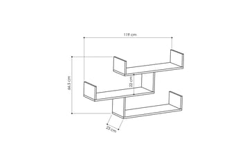 Decorta Vägghylla - Vit - Products - Förvaring - Småförvaring - Väggförvaring