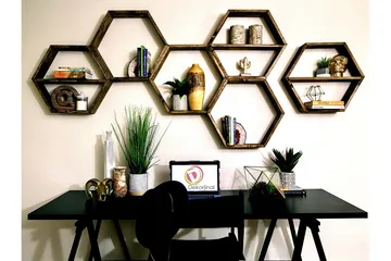 Desgrar Vägghylla 40x37 cm - Brun - Products - Förvaring - Småförvaring - Väggförvaring