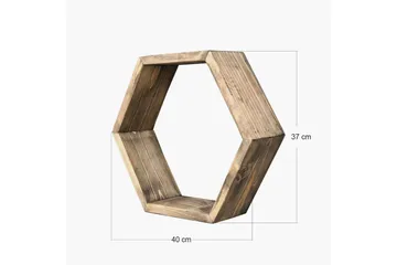 Desgrar Vägghylla 40x37 cm - Brun - Products - Förvaring - Småförvaring - Väggförvaring