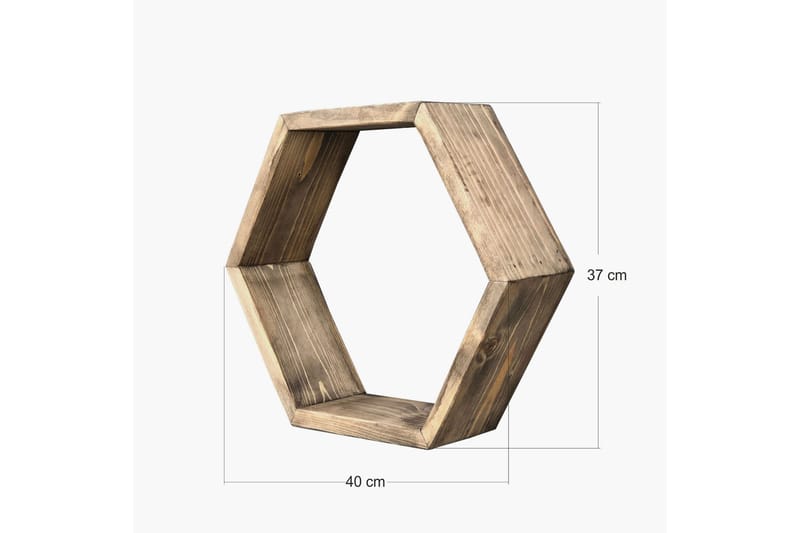 Desgrar Vägghylla 40x37 cm - Brun - Products - Förvaring - Småförvaring - Väggförvaring