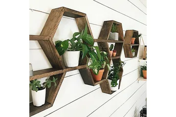 Desgrar Vägghylla 40x37 cm - Brun - Products - Förvaring - Småförvaring - Väggförvaring