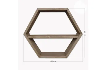 Desgrar Vägghylla 40x37 cm - Brun - Products - Förvaring - Småförvaring - Väggförvaring