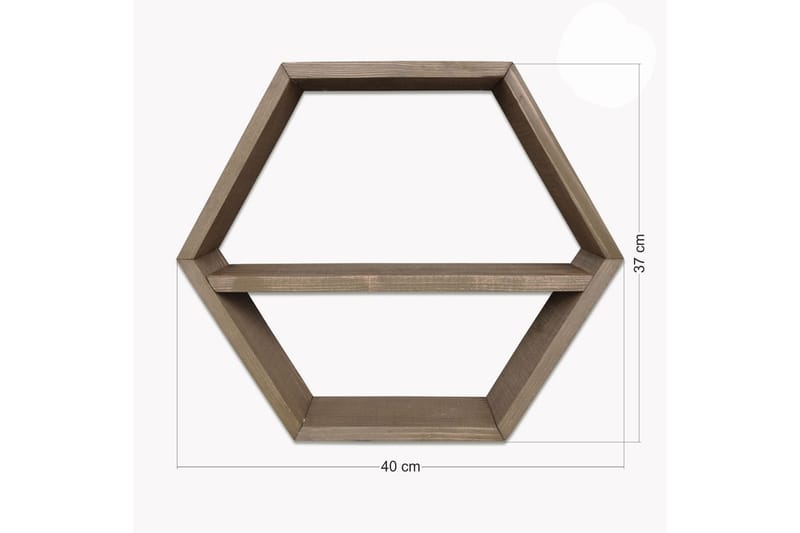 Desgrar Vägghylla 40x37 cm - Brun - Products - Förvaring - Småförvaring - Väggförvaring