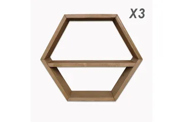 Desgrar Vägghylla 40x37 cm - Brun - Products - Förvaring - Småförvaring - Väggförvaring