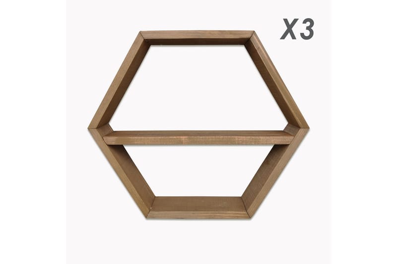 Desgrar Vägghylla 40x37 cm - Brun - Products - Förvaring - Småförvaring - Väggförvaring